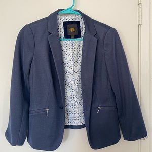 Blue comfy sweater blazer